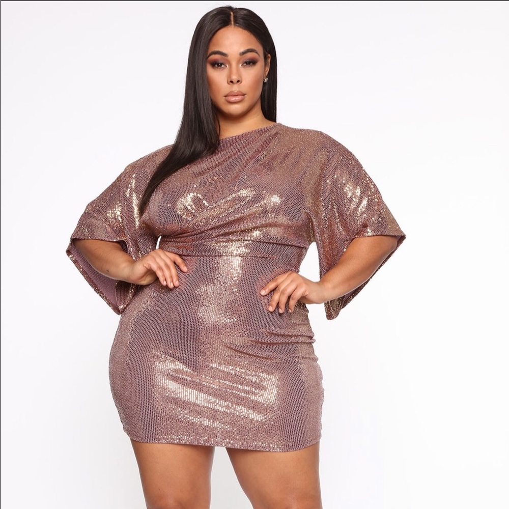 Plus Sizes Sequin Mini Dress